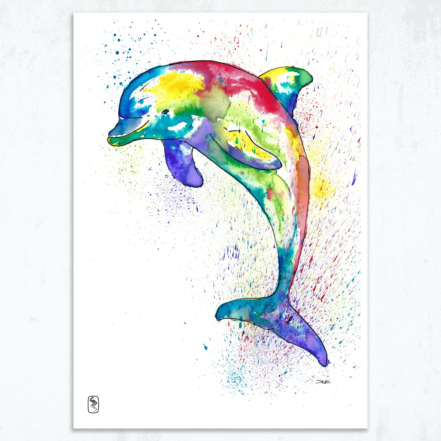 Dolphin Print - A5 / A4 / A3