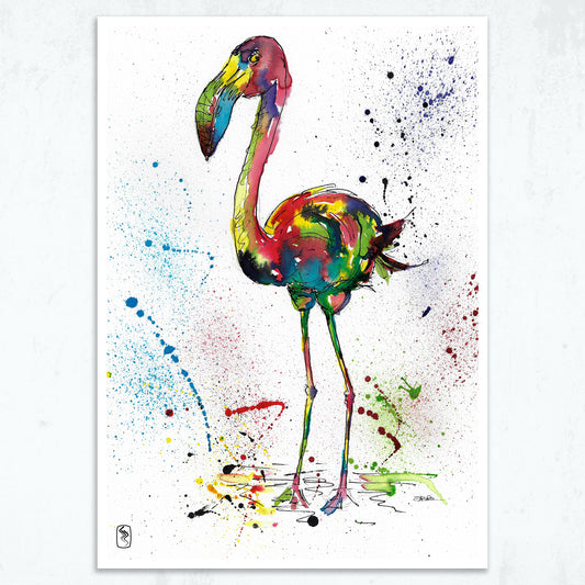 Flamingo Print - A5 / A4 / A3