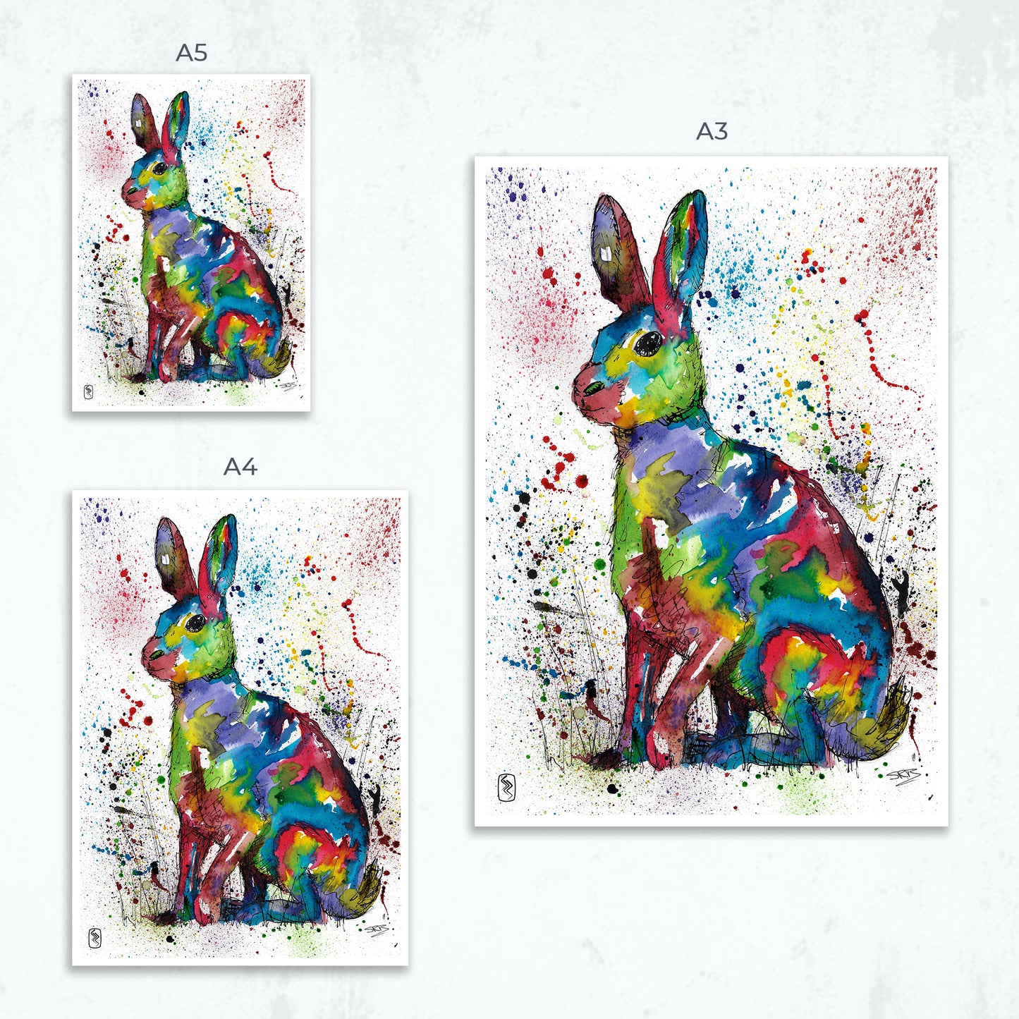 Hare Print - A5 / A4 / A3