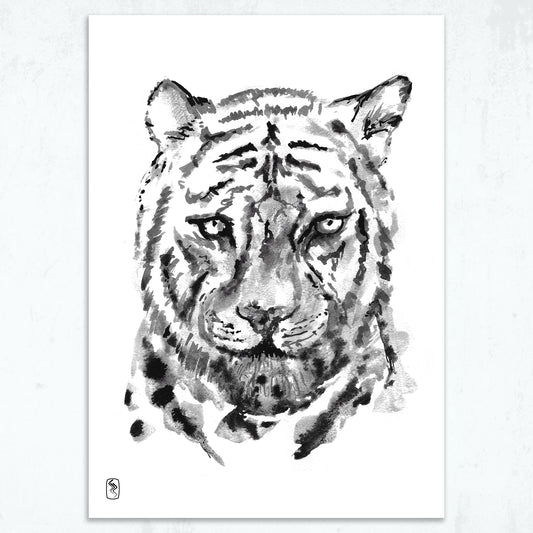 Tiger Noir Print - A5 / A4 / A3