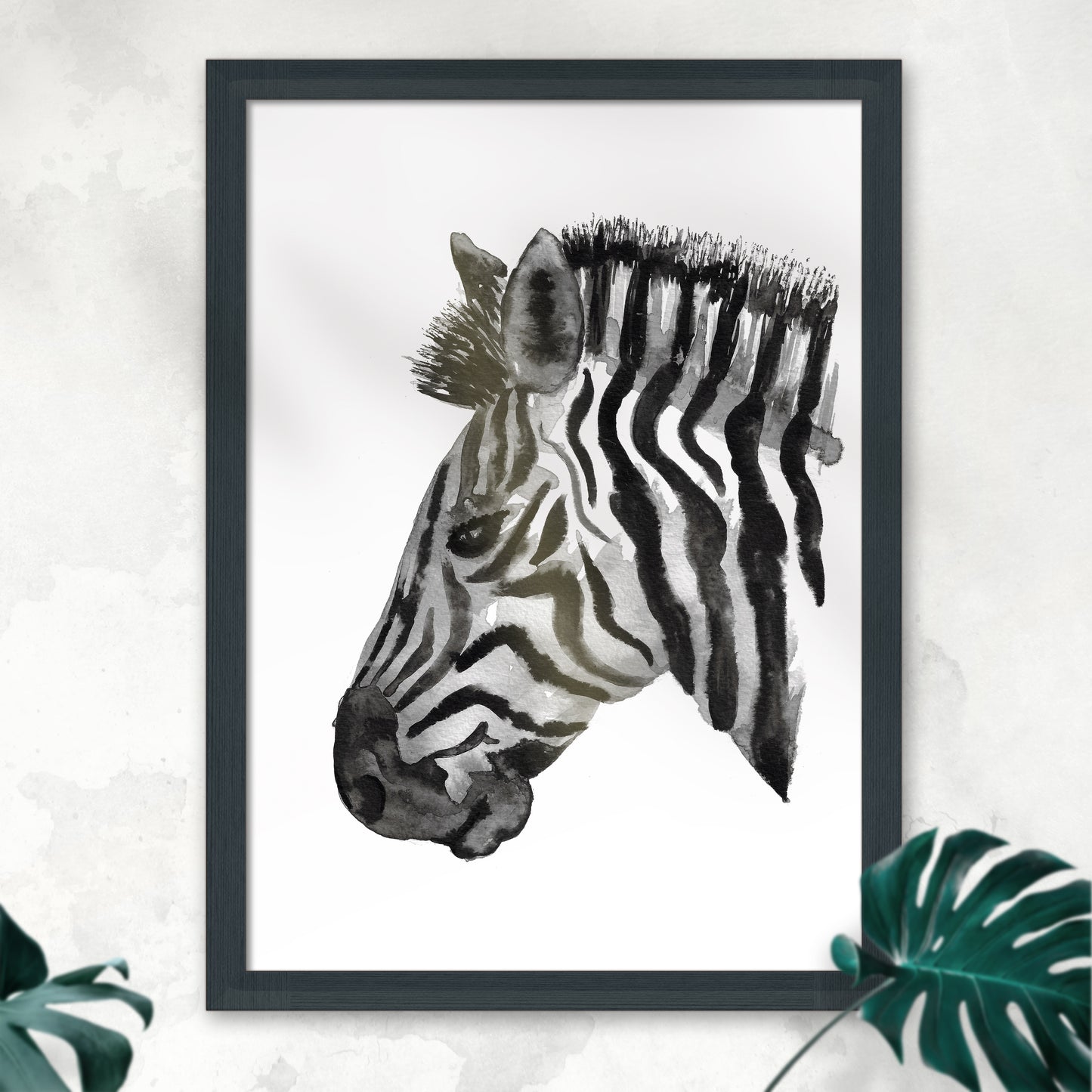 Zebra Noir Print - A5 / A4 / A3