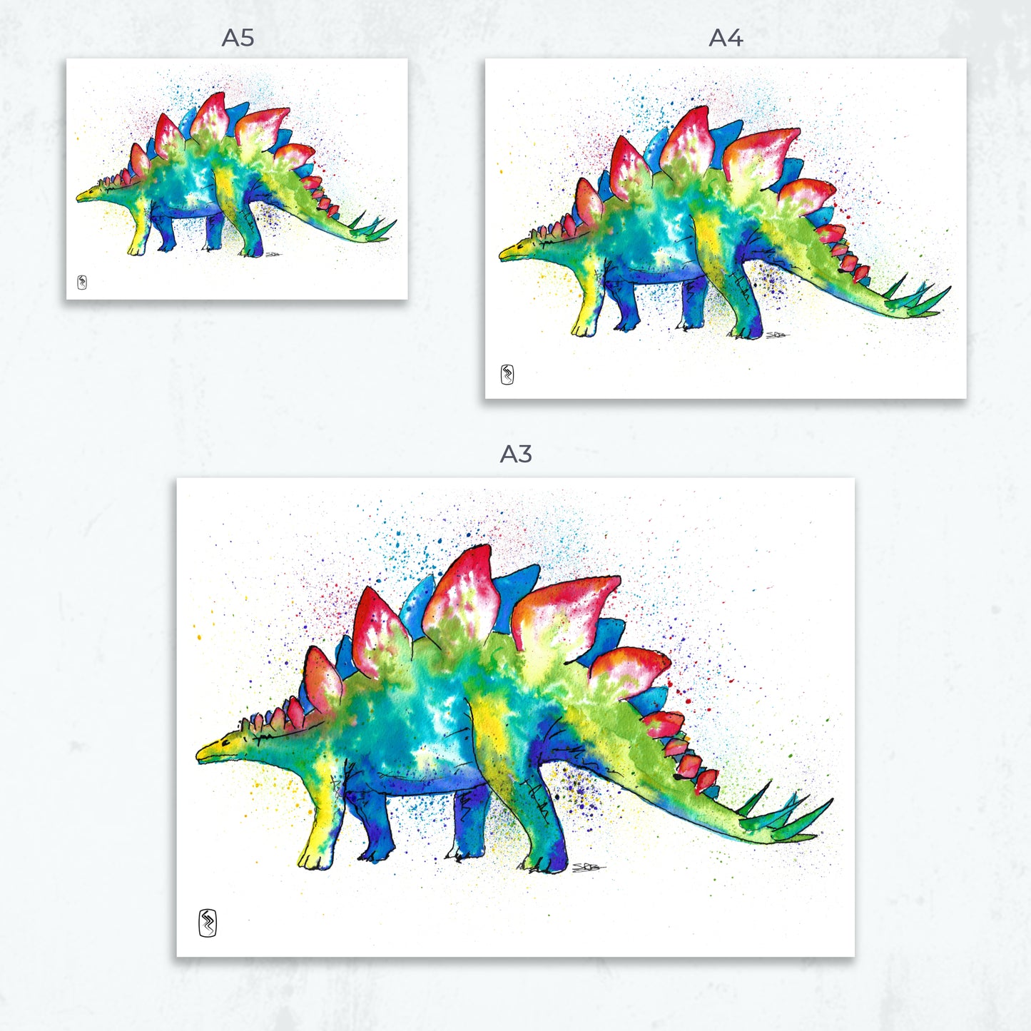 Stegasaurus Print - A5 / A4 / A3