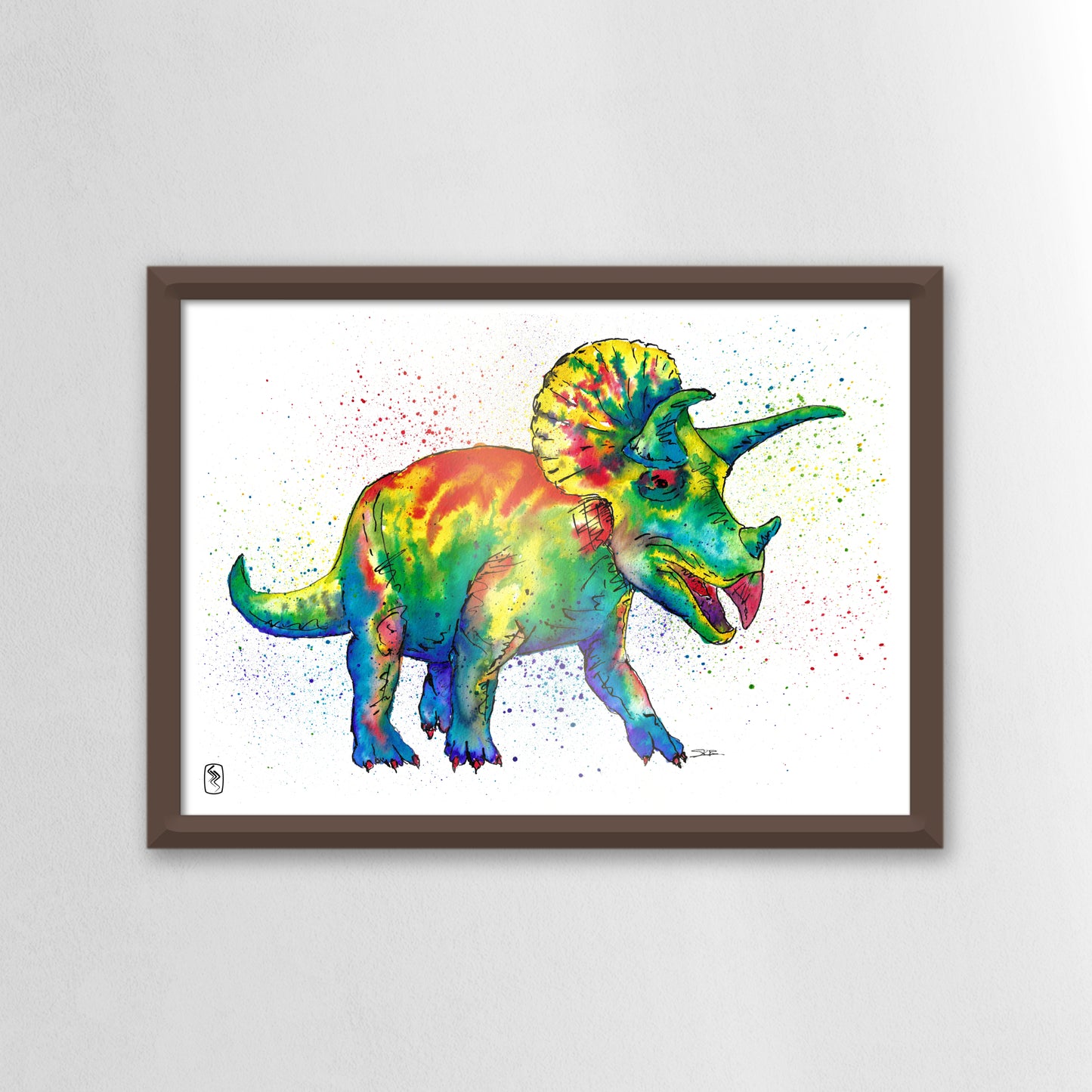 Triceratops Print - A5 / A4 / A3