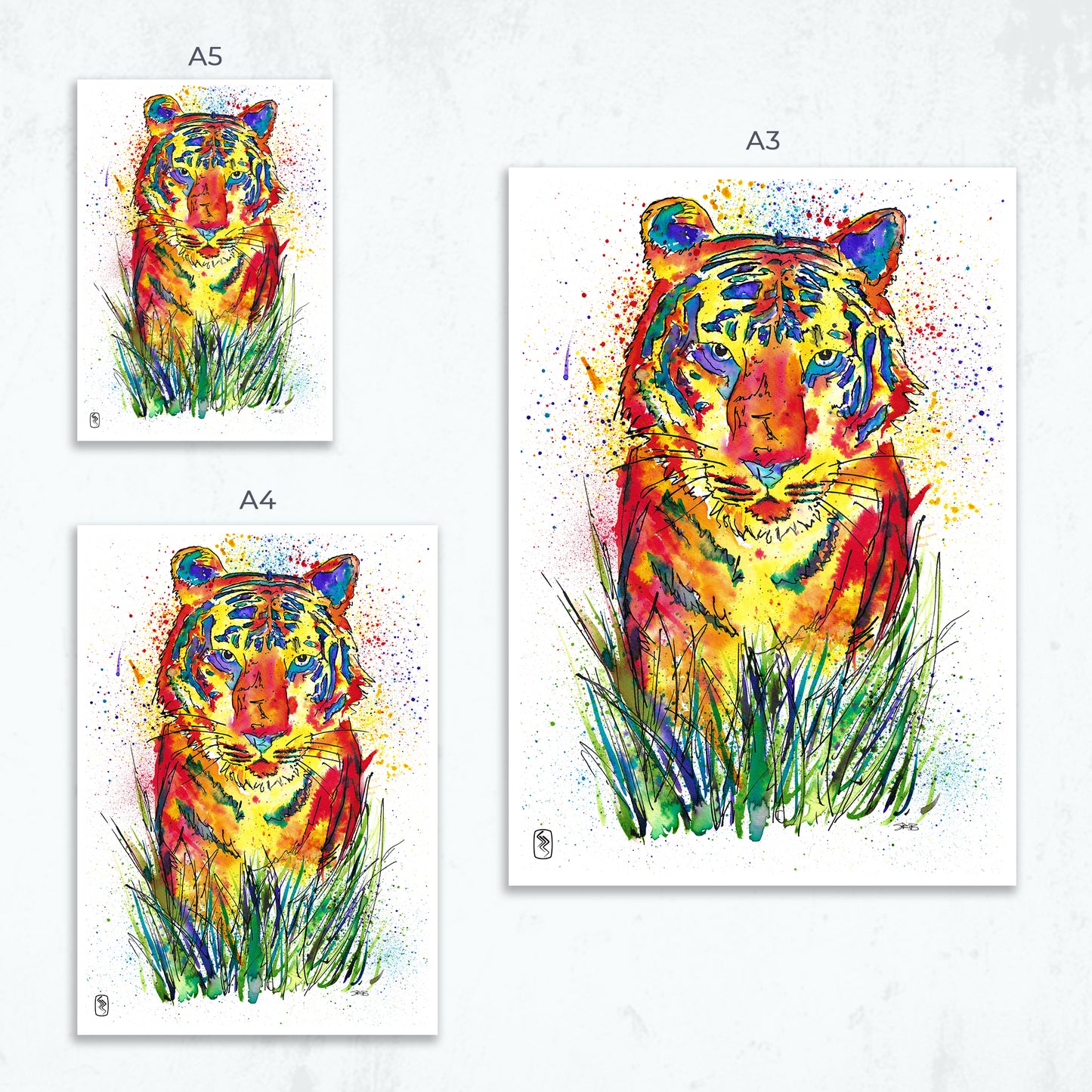Tiger Print - A5 / A4 / A3